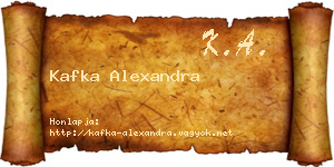 Kafka Alexandra névjegykártya