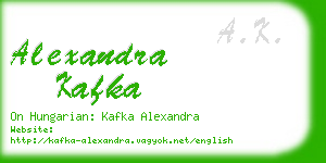 alexandra kafka business card